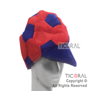 SOMBRERO VISERA PELOTA FUTBOL AZUL Y ROJO HS5376-4 x 1